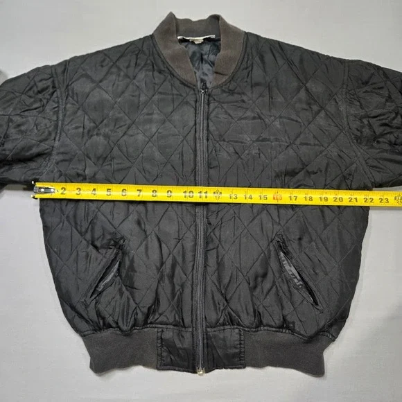 Vintage‎ 80s Silk Quilted Bomber Jacket Jonathan Martin Womens Medium Retro - Picture 7 of 12